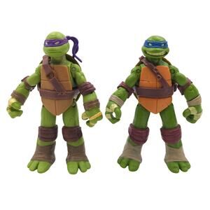 TMNT Teenage Mutant Ninja Turtles 4.5" Action Figure Lot Leonardo Donatello